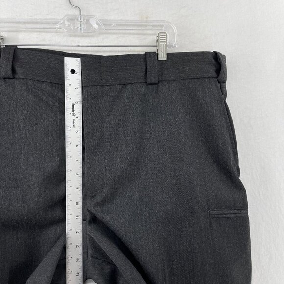Flying Cross Pants Mens 42 Black Staight Leg Pockets Wool Blend Dress Attire - Picture 4 of 11
